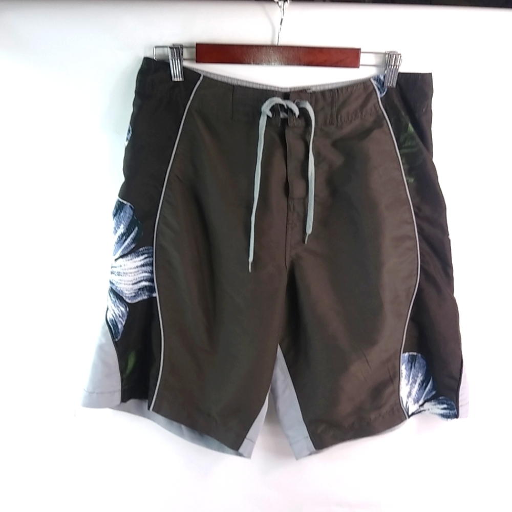 Panama Jack 34 Mens Board Shorts Brown Blue